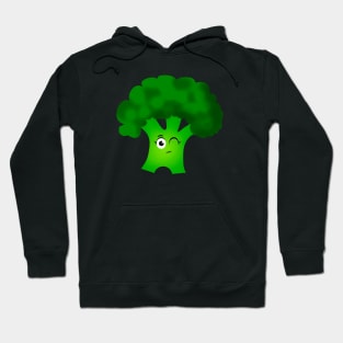 Winking broccoli Hoodie